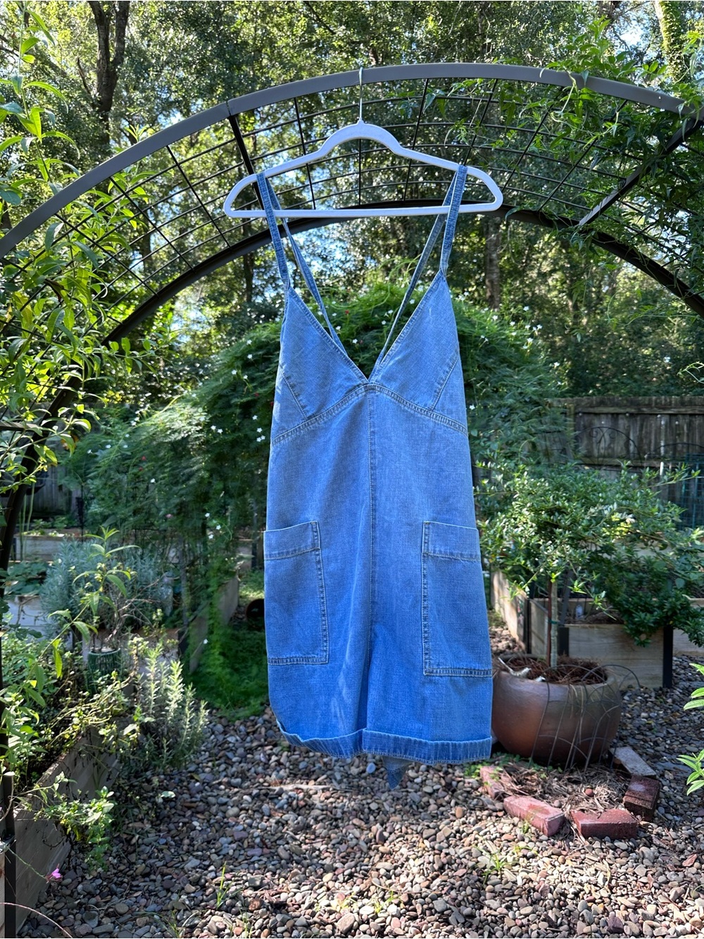 Anthropologie Denim Romper